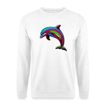 Dauphin - Sweat-shirt Unisexe - blanc - Devant