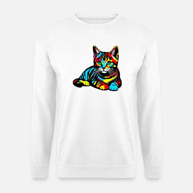 Katze - Unisex Pullover - Weiß