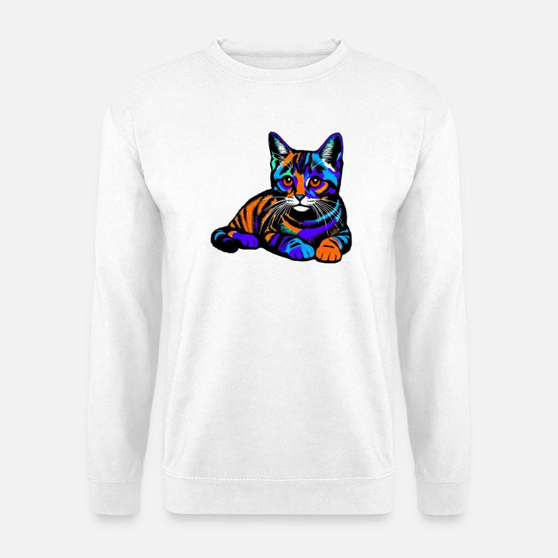 Katze - Unisex Pullover - Weiß
