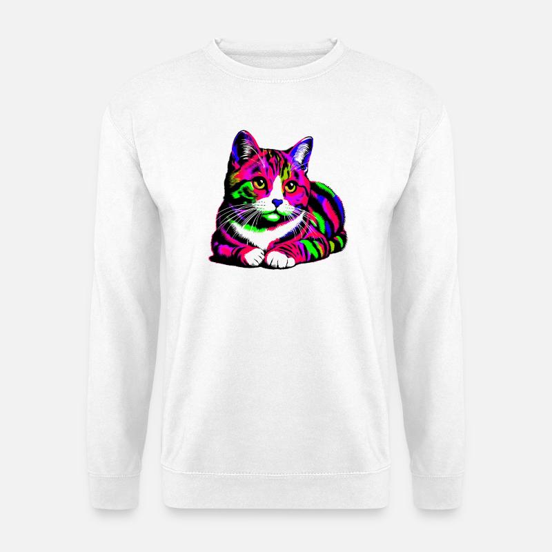 Katze - Unisex Pullover - Weiß