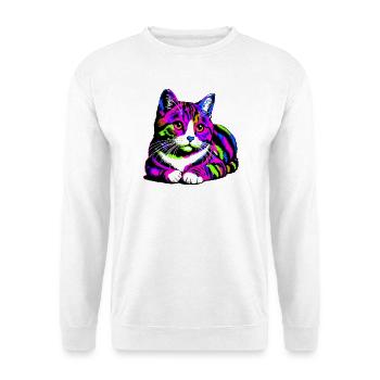 Chat - Sweat-shirt Unisexe - blanc - Devant