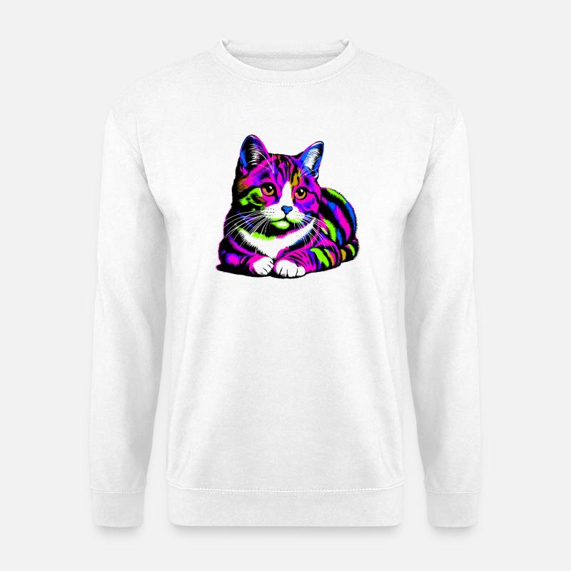 Katze - Unisex Pullover - Weiß