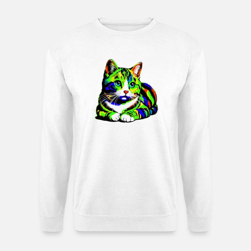 Katze - Unisex Pullover - Weiß