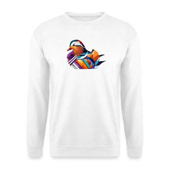 Colorful Mandarin Duck – A Touch of Exotic Elegance - Unisex Sweatshirt - white - Front