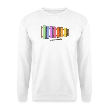 Xylophon, bunte Grafik - Unisex Pullover - Weiß - Vorne