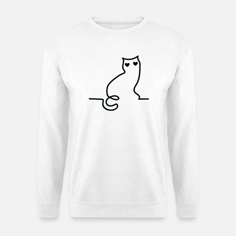 Katze - Unisex Pullover - Weiß