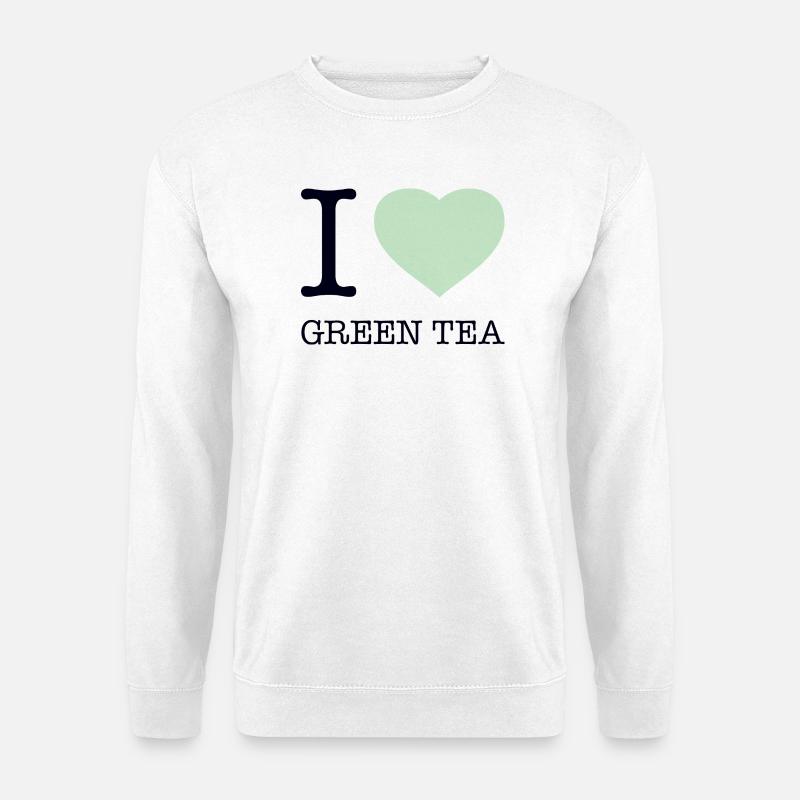 I LOVE GREEN TEA - Unisex Pullover - Weiß