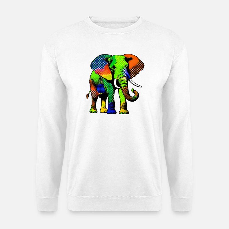 Elefant - Unisex Pullover - Weiß