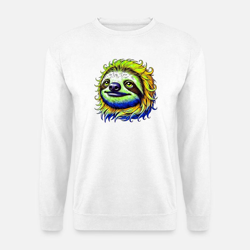 Faultier - Unisex Pullover - Weiß
