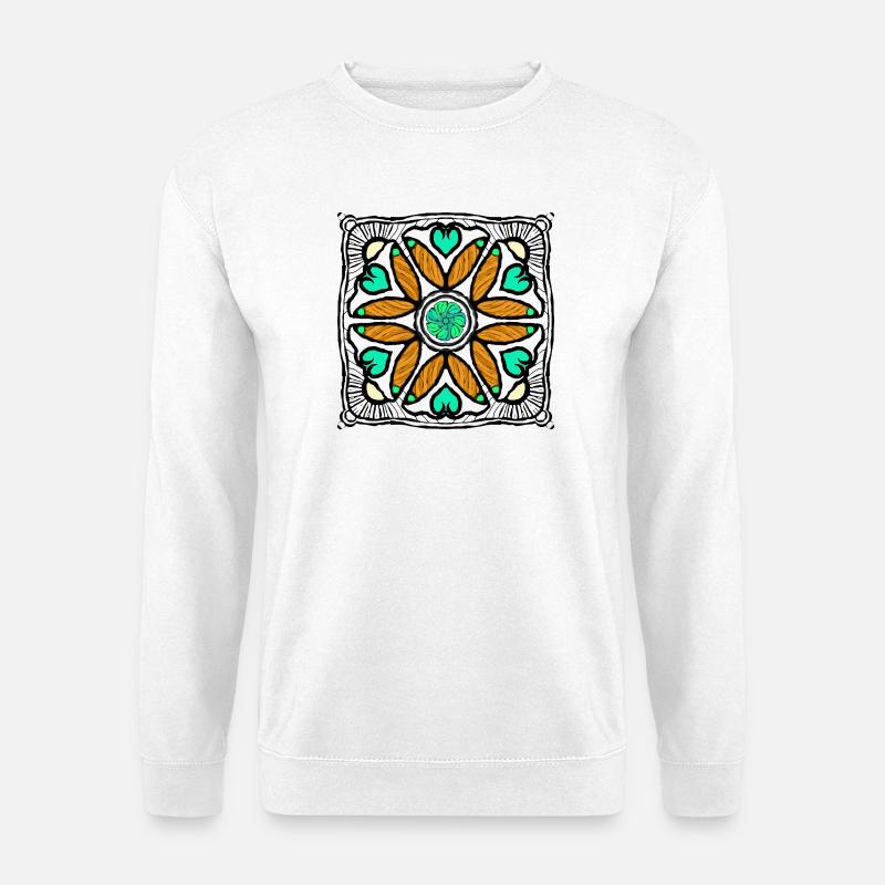 Pop-art Blume mit Herzen - Unisex Pullover - Weiß