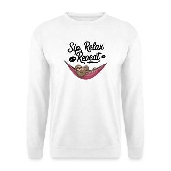Sip, Relax, Repeat - Unisex Sweatshirt - white - Front