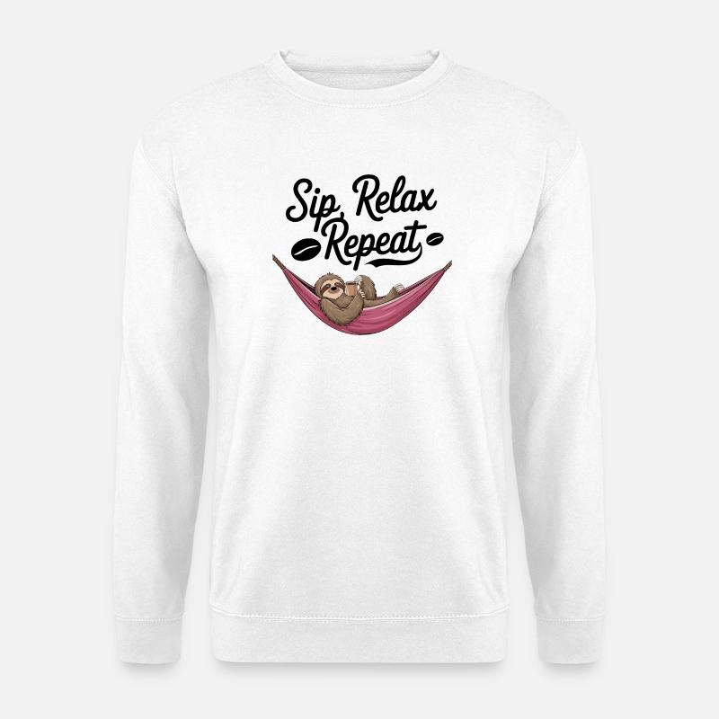 Sip, Relax, Repeat - Unisex Sweatshirt - white