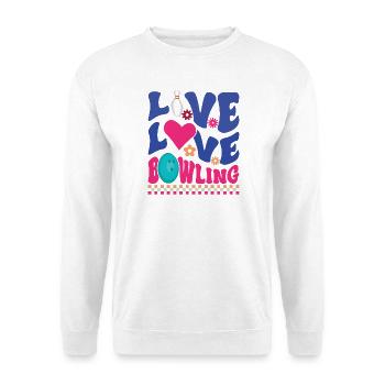 Live Love Bowling - Unisex Sweatshirt - white - Front