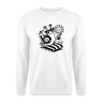 Snail - Sweat-shirt Unisexe - blanc - Devant