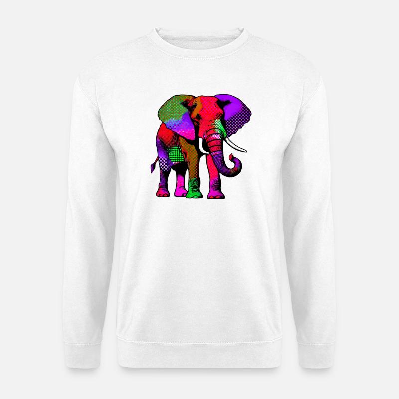 Elefant - Unisex Pullover - Weiß