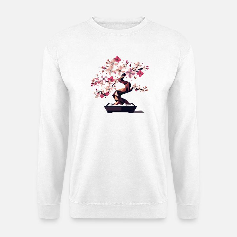 Kirschblüten Bonsai - Verbindung aus Kunst & Natur - Unisex Pullover - Weiß