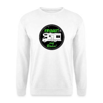 Wohnmobil,Camping,Fun Shirt,Freiheit auf Räder(25) - Unisex Pullover - Weiß - Vorne