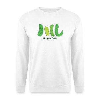 Pick Your Pickle: Green Cucumber Art - Unisex Sweatshirt - white - Front