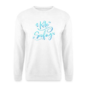 Kitesurfing Kitesurferin blau Geschenk - Unisex Pullover - Weiß - Vorne