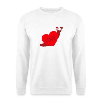 Liebe Schnecke - Unisex Pullover - Weiß - Vorne