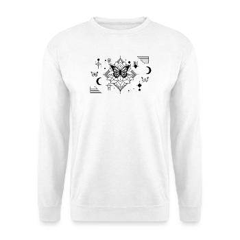 Geometric Butterfly Silhouettes - Unisex Sweatshirt - white - Front