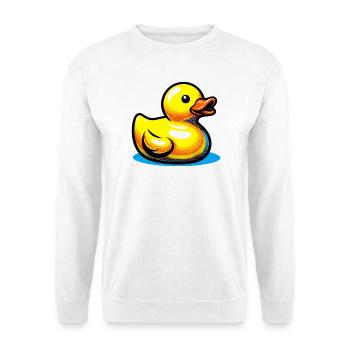 Ente Ente Ente Ente Ente - Unisex Pullover - Weiß - Vorne