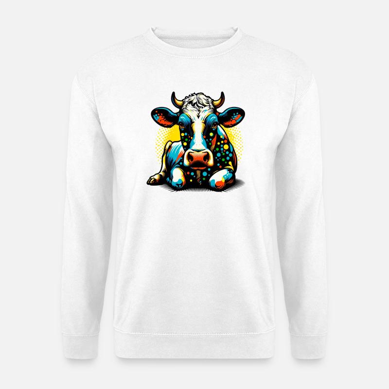 Kuh - Unisex Pullover - Weiß