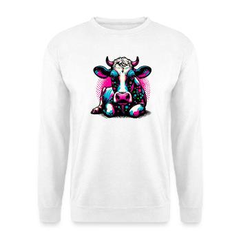 Vache - Sweat-shirt Unisexe - blanc - Devant