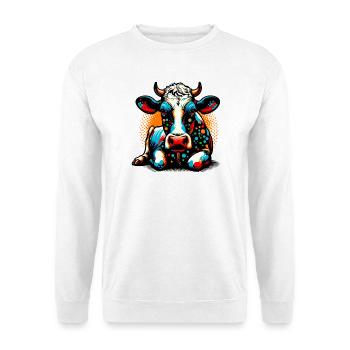 Vache - Sweat-shirt Unisexe - blanc - Devant