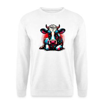 Vache - Sweat-shirt Unisexe - blanc - Devant