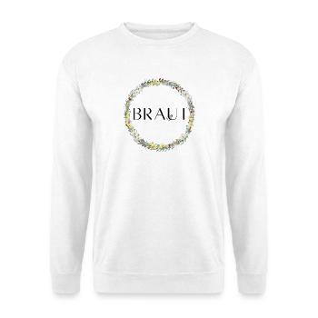 L’équipe de la mariée ! Couronne de fleurs personnalisable - Sweat-shirt Unisexe - blanc - Devant