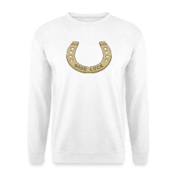 Fer à cheval cool pour les jours de chance - Sweat-shirt Unisexe - blanc - Devant