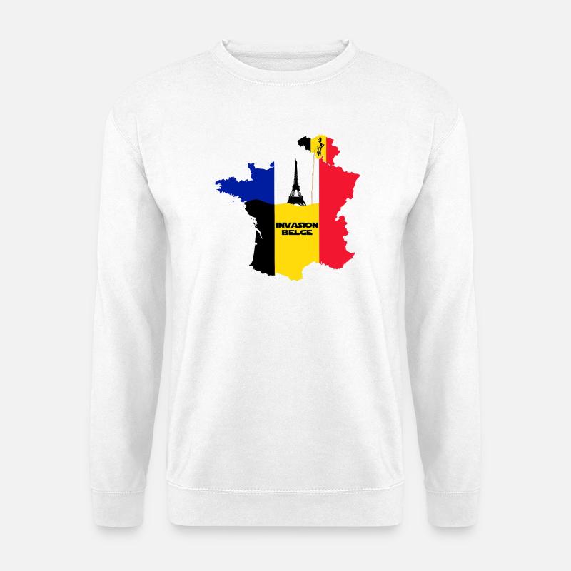 Belgische Invasion - Unisex Pullover - Weiß