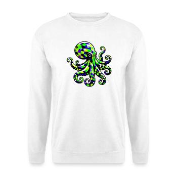 Pieuvre - Sweat-shirt Unisexe - blanc - Devant