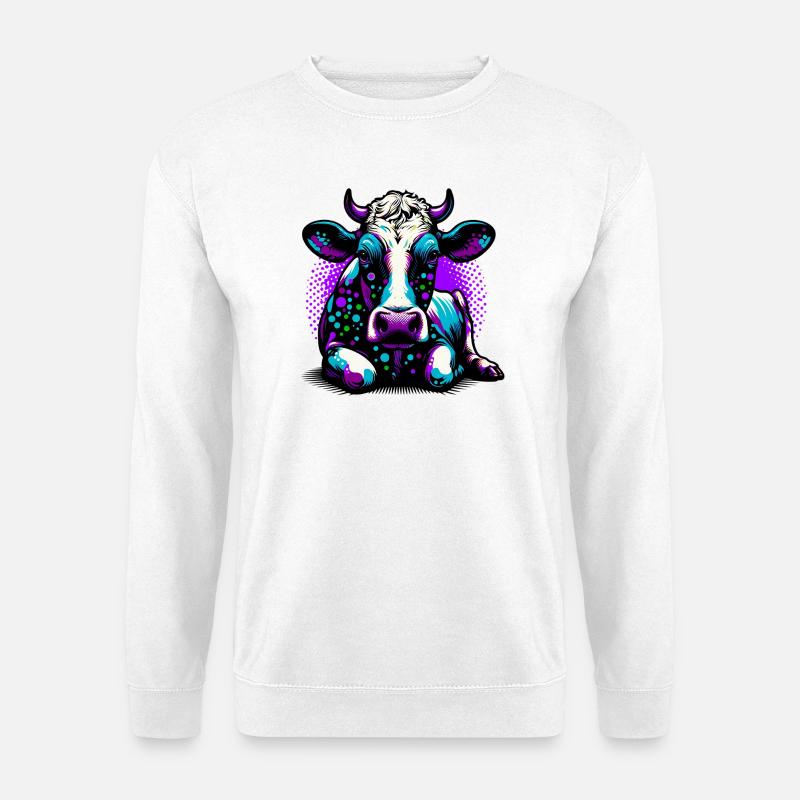 Kuh - Unisex Pullover - Weiß