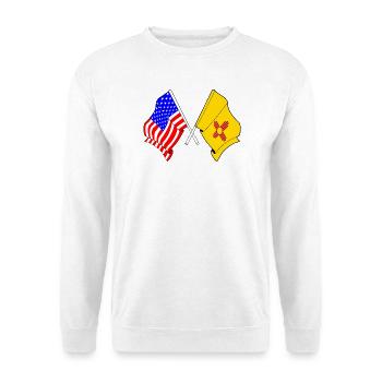 Flag USA and state of New Mexico crossed - Unisex Sweatshirt - white - Front