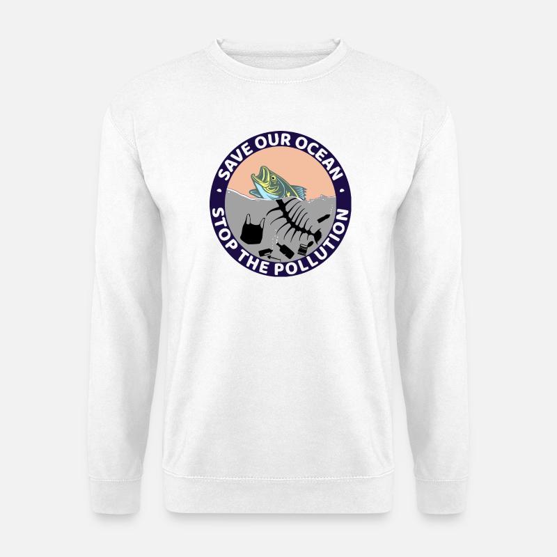 Retten Sie unseren Ozean - Unisex Pullover - Weiß