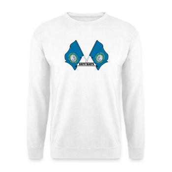 Two flags text SOUTH DAKOTA - Unisex Sweatshirt - white - Front
