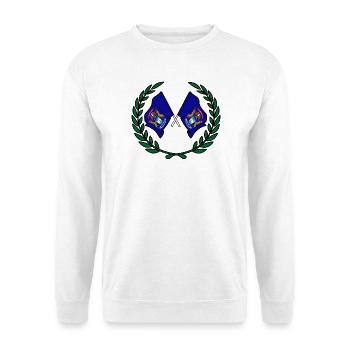 Flags USA Michigan in laurel wreath - Unisex Sweatshirt - white - Front