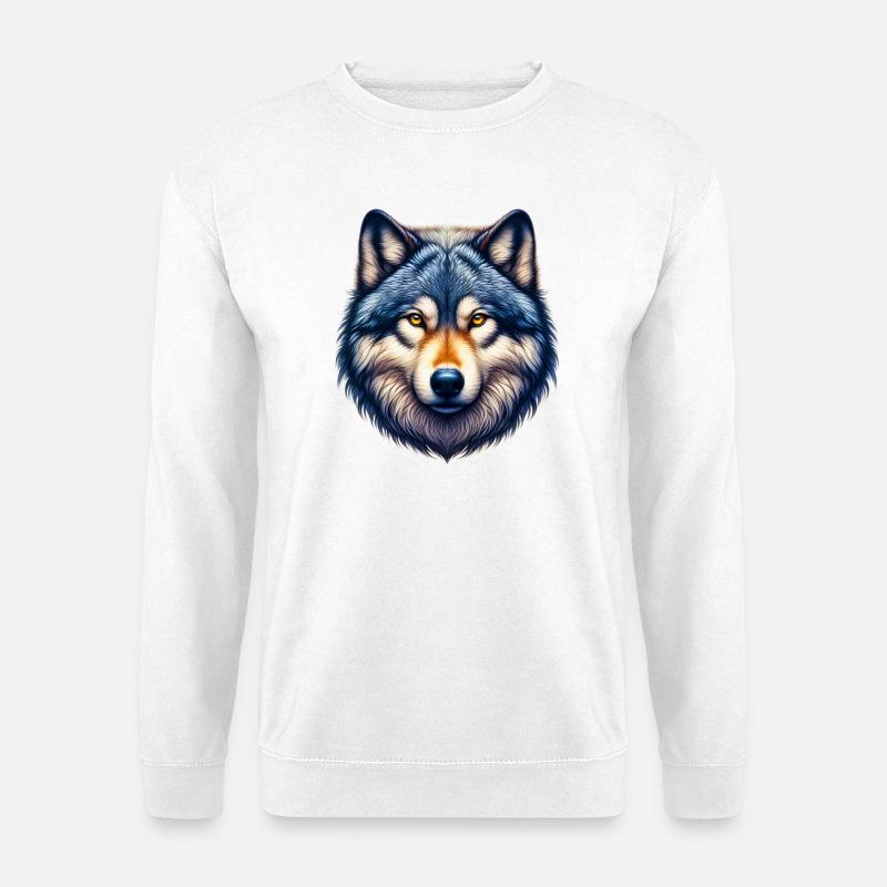 Loup - Sweat-shirt Unisexe - blanc