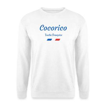 Cocorico - Touche FRANÇAISE - Sweat-shirt Unisexe - blanc - Devant