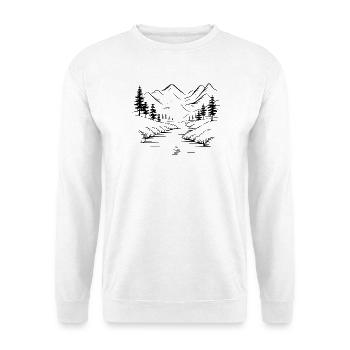 Gebirge - Unisex Pullover - Weiß - Vorne