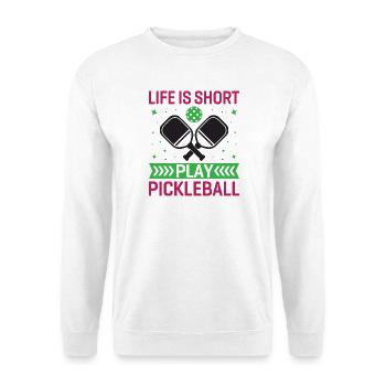 La vie est courte, jouez au pickleball - Sweat-shirt Unisexe - blanc - Devant