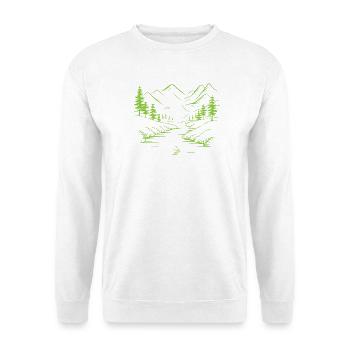 Montagnes - Sweat-shirt Unisexe - blanc - Devant