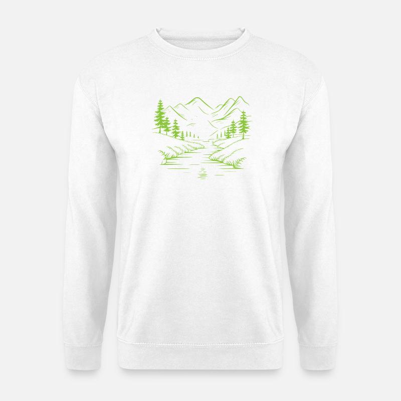 Gebirge - Unisex Pullover - Weiß