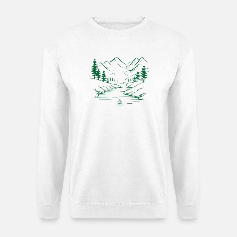 Gebirge - Unisex Pullover - Weiß