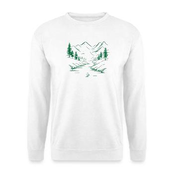 Gebirge - Unisex Pullover - Weiß - Vorne