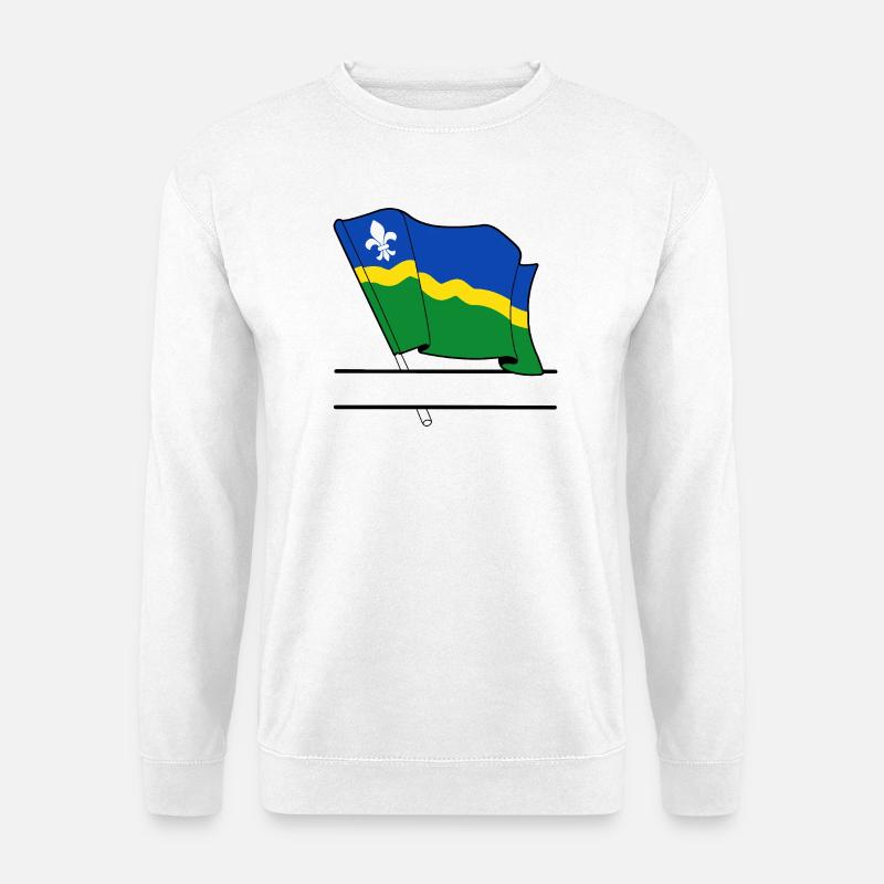 Flagge Flevoland Textbanner - Unisex Pullover - Weiß