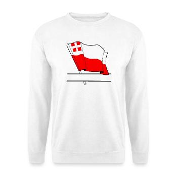 Flagge Utrecht Textbanner - Unisex Pullover - Weiß - Vorne