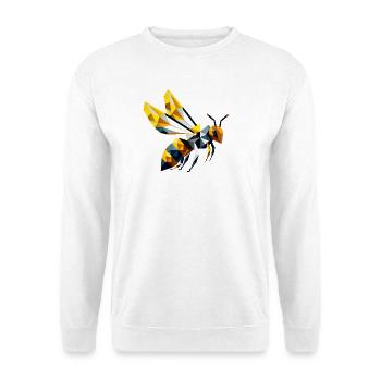 geometric bee, in modern polygon style - Unisex Sweatshirt - white - Front